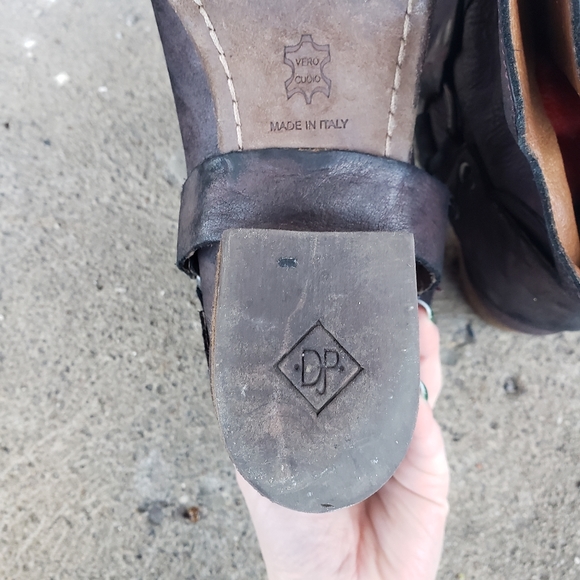 Donald J. Pliner Dasha Brown Leather Ankle Booties - Picture 10 of 11